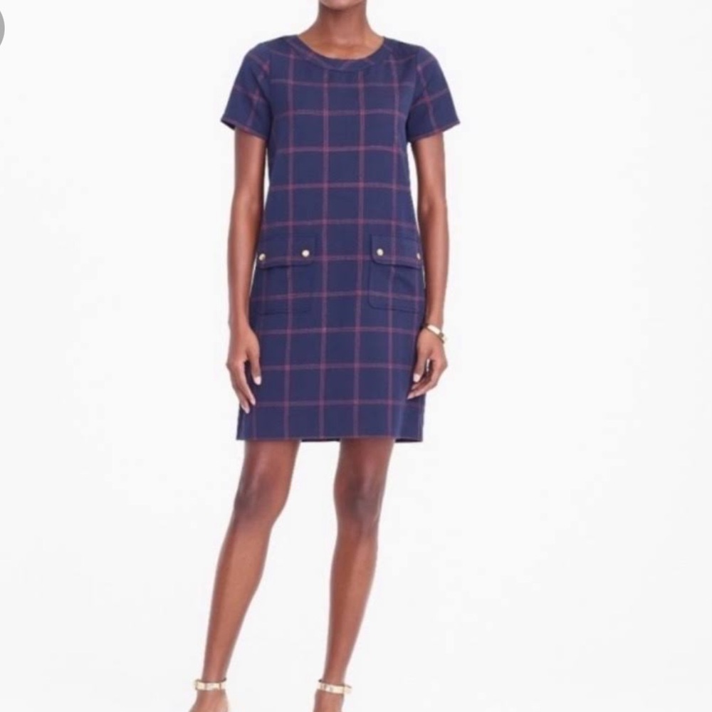 J. Crew Plaid Shift Dress